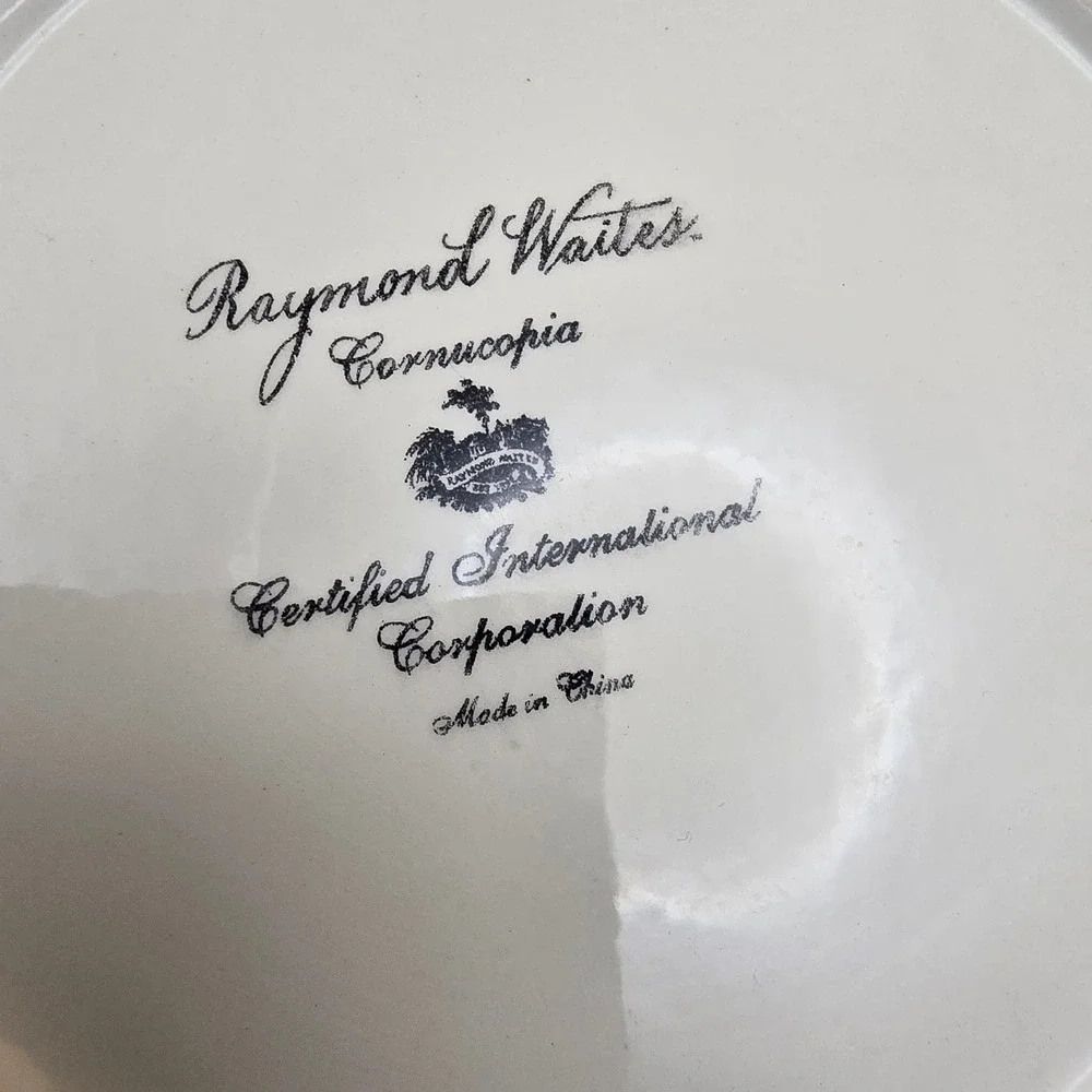 Raymond Waites Cornucopia Pasta Bowls Certified International Set of 4 Fruit